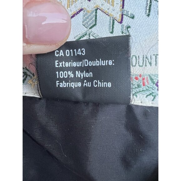 Vintage 90s Obermeyer Scarlett purple floral embroidered ski jacket alpine S - Picture 9 of 16